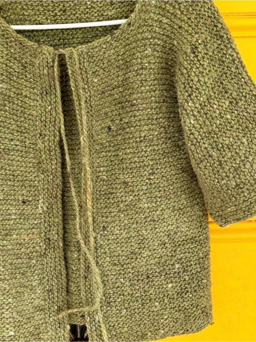 Olive Green Knit Women’s Sweater Cardigan handmade
